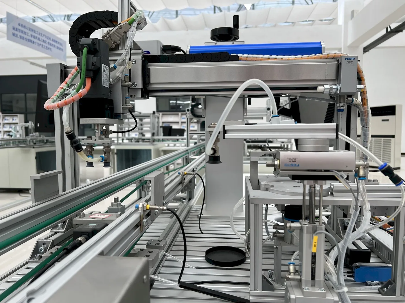 A modular production line built from repeatable, standardised automation cells